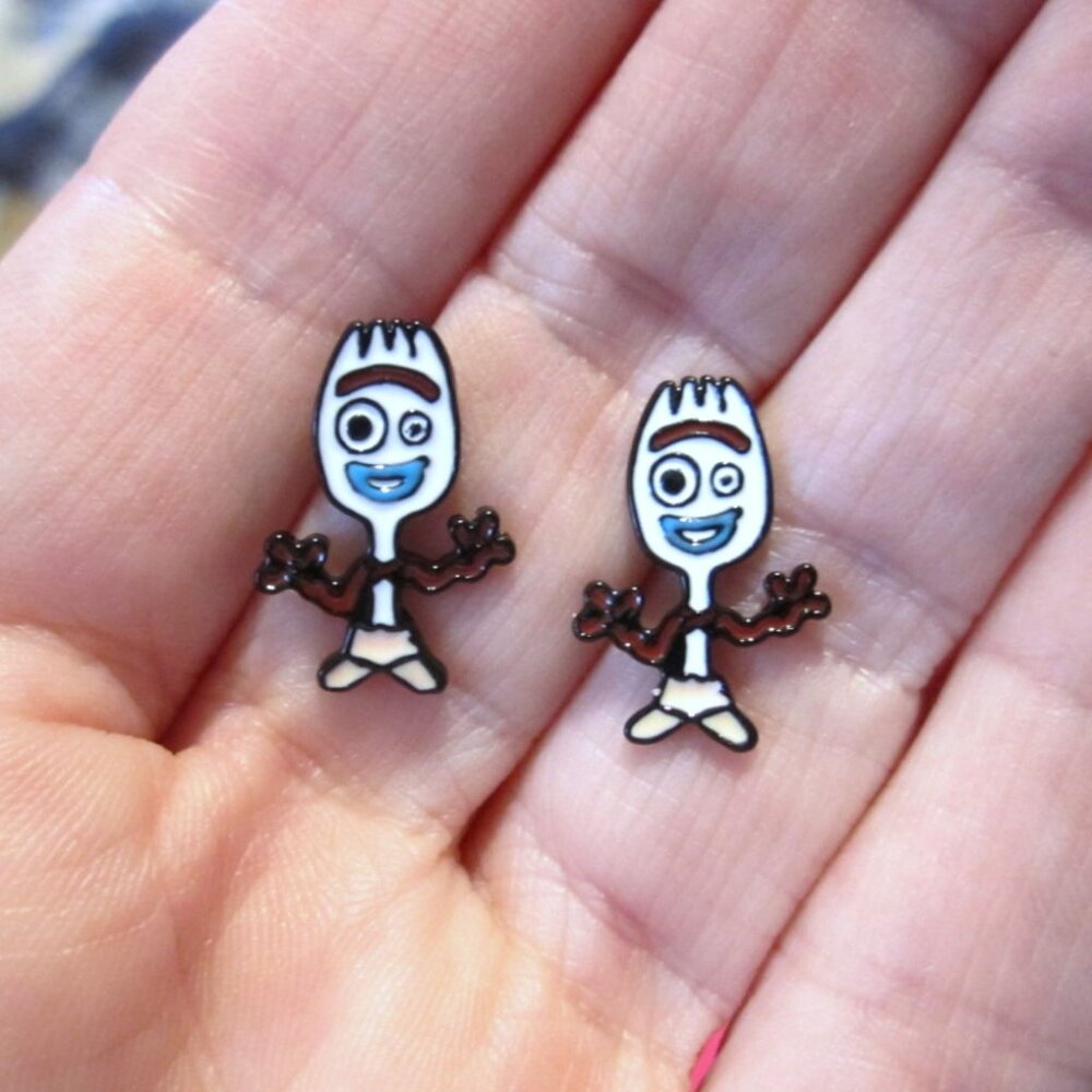 Forky Earrings~Hypoallergenic